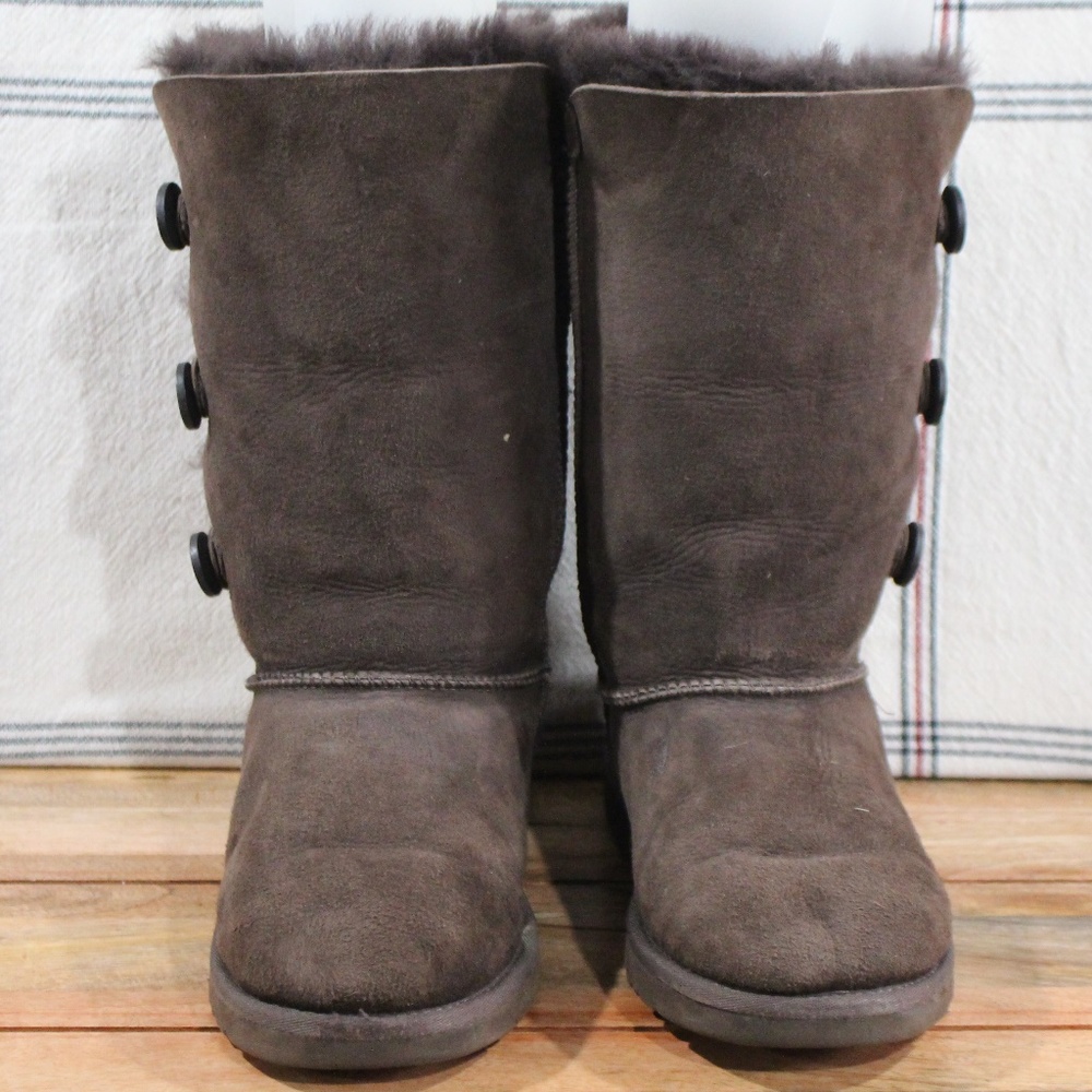 Bailey Ugg Three Button Boot Chocolate Brown - image 2